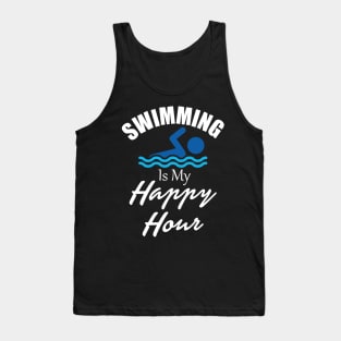 Swimming Is My Happy Hour Men Women Art Tank Top